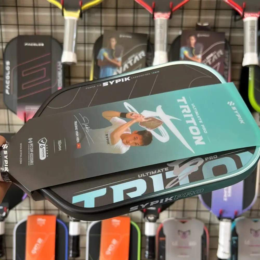 Vợt Pickleball Sypik Pro Tour Ultimate Triton 5 'Green' 16mm - Ảnh 3