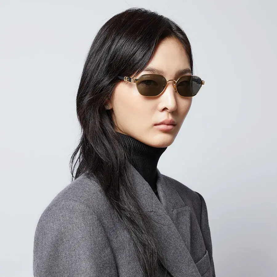 Alternative view of Kính Gucci Round-Frame Sunglasses 'Gold' ‎GG1593S-001