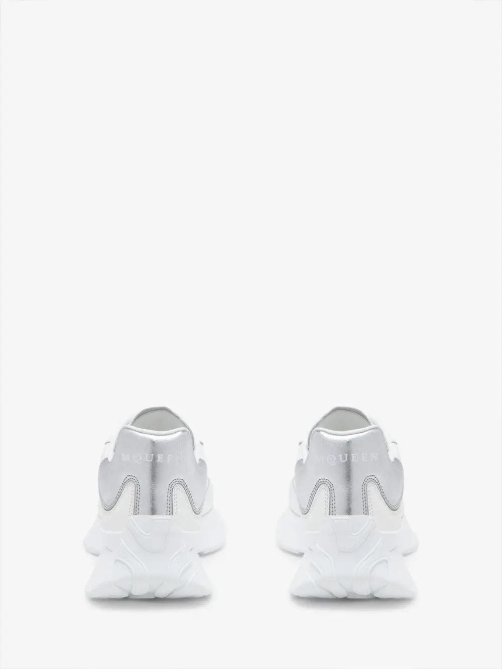Alternative view of Giày Alexander McQueen Sprint Runner 'White Silver' 841160WIAHO9081