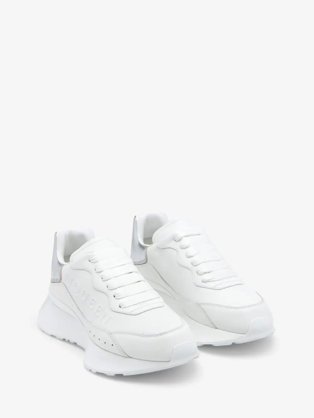 Giày Alexander McQueen Sprint Runner 'White Silver' 841160WIAHO9081 - Ảnh 3