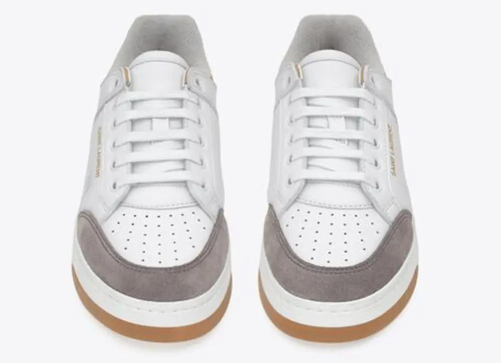 Alternative view of Giày Saint Laurent Sl/61 Sneakers In Smooth Leather And Suede 'White' 79997700NAY9079
