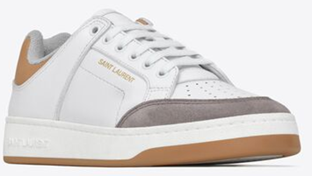 Giày Saint Laurent Sl/61 Sneakers In Smooth Leather And Suede 'White' 79997700NAY9079 - Ảnh 4