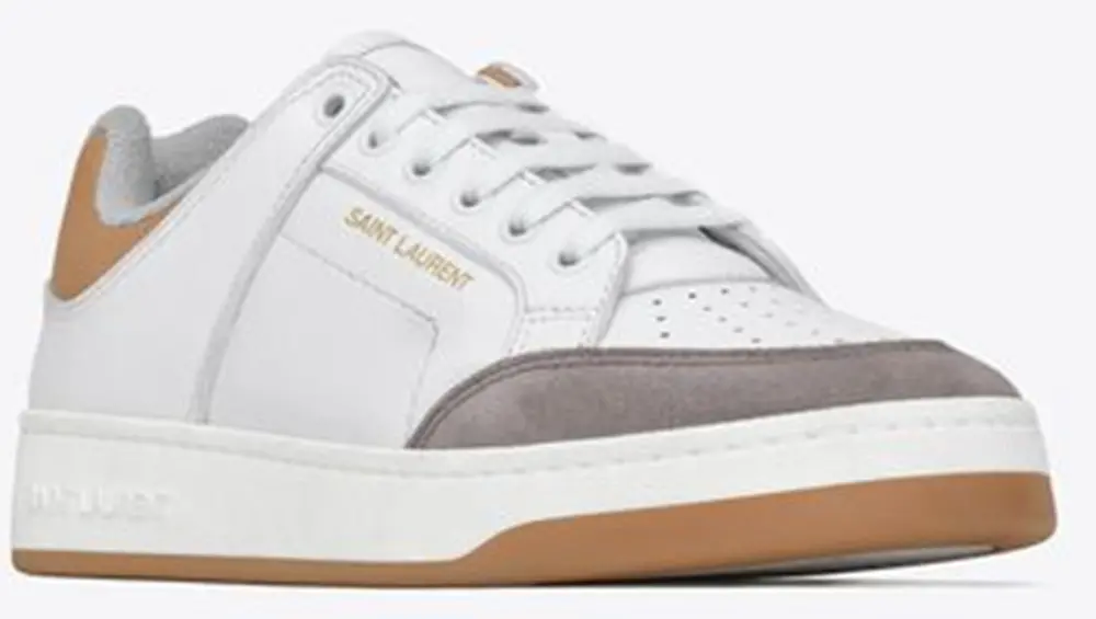 Giày Saint Laurent Sl/61 Sneakers In Smooth Leather And Suede 'White' 79997700NAY9079 - Ảnh 4