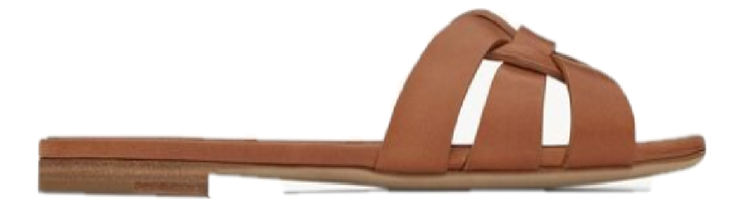 Dép Saint Laurent Tribute Mules In Smooth Leather 'Amber' 571952BDA002206