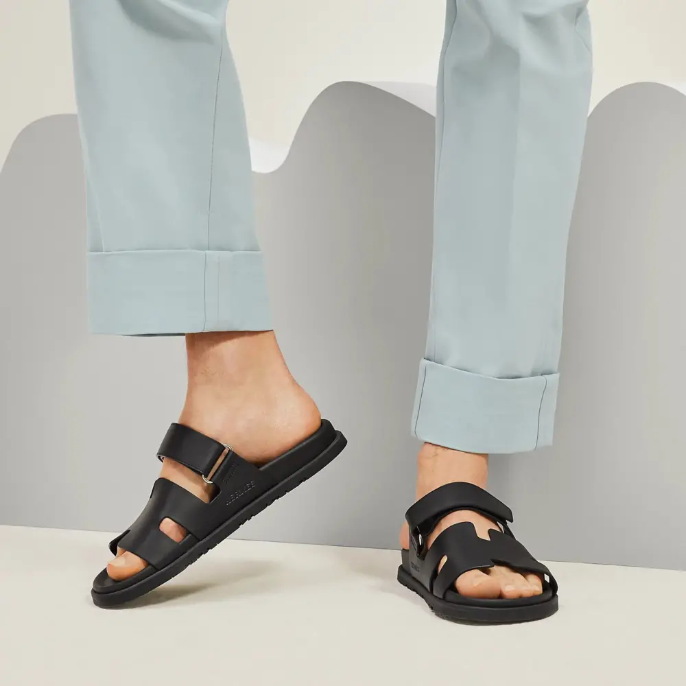 Alternative view of Dép Hermes Chypre Sandal 'Noir' H222000ZH01390