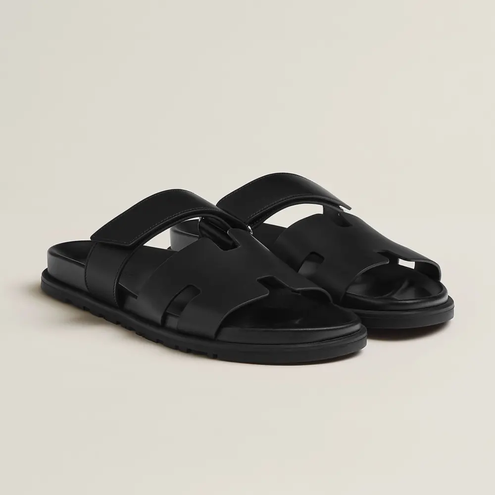 Dép Hermes Chypre Sandal 'Noir' H222000ZH01390 - Ảnh 3