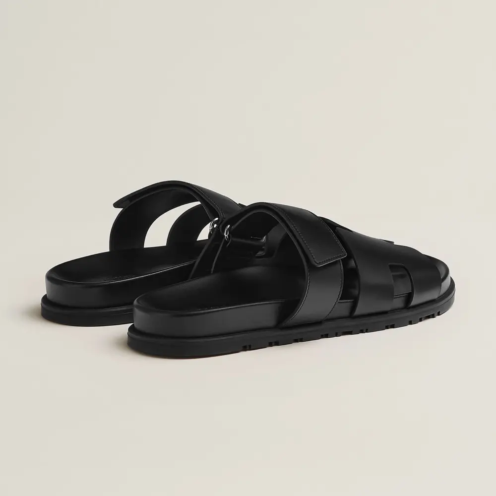 Dép Hermes Chypre Sandal 'Noir' H222000ZH01390 - Ảnh 4
