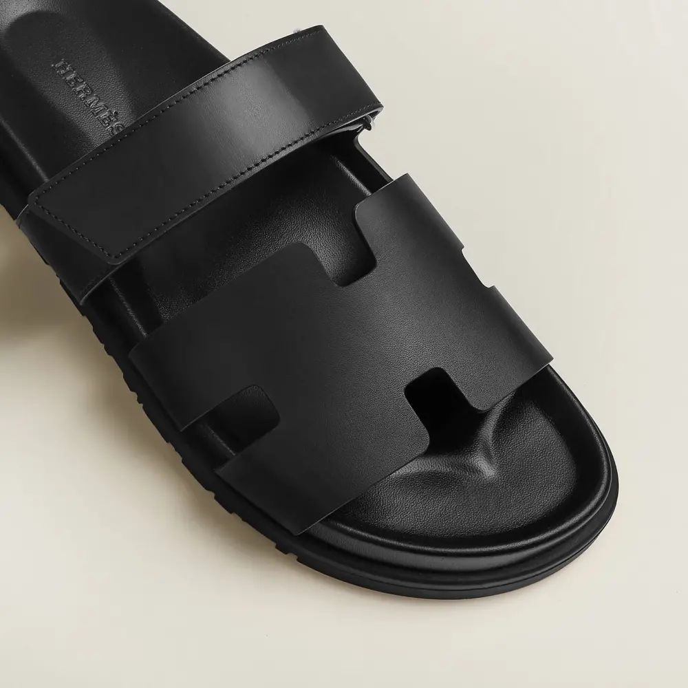 Dép Hermes Chypre Sandal 'Noir' H222000ZH01390 - Ảnh 5