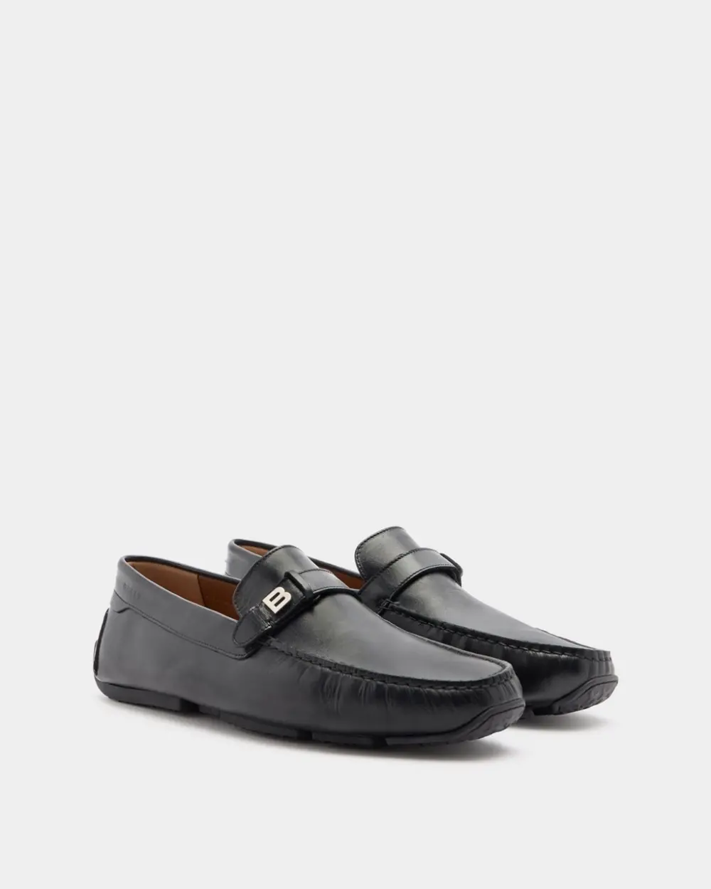 Giày Bally Pilot Driver Leather 'Black' 6311983 - Ảnh 3
