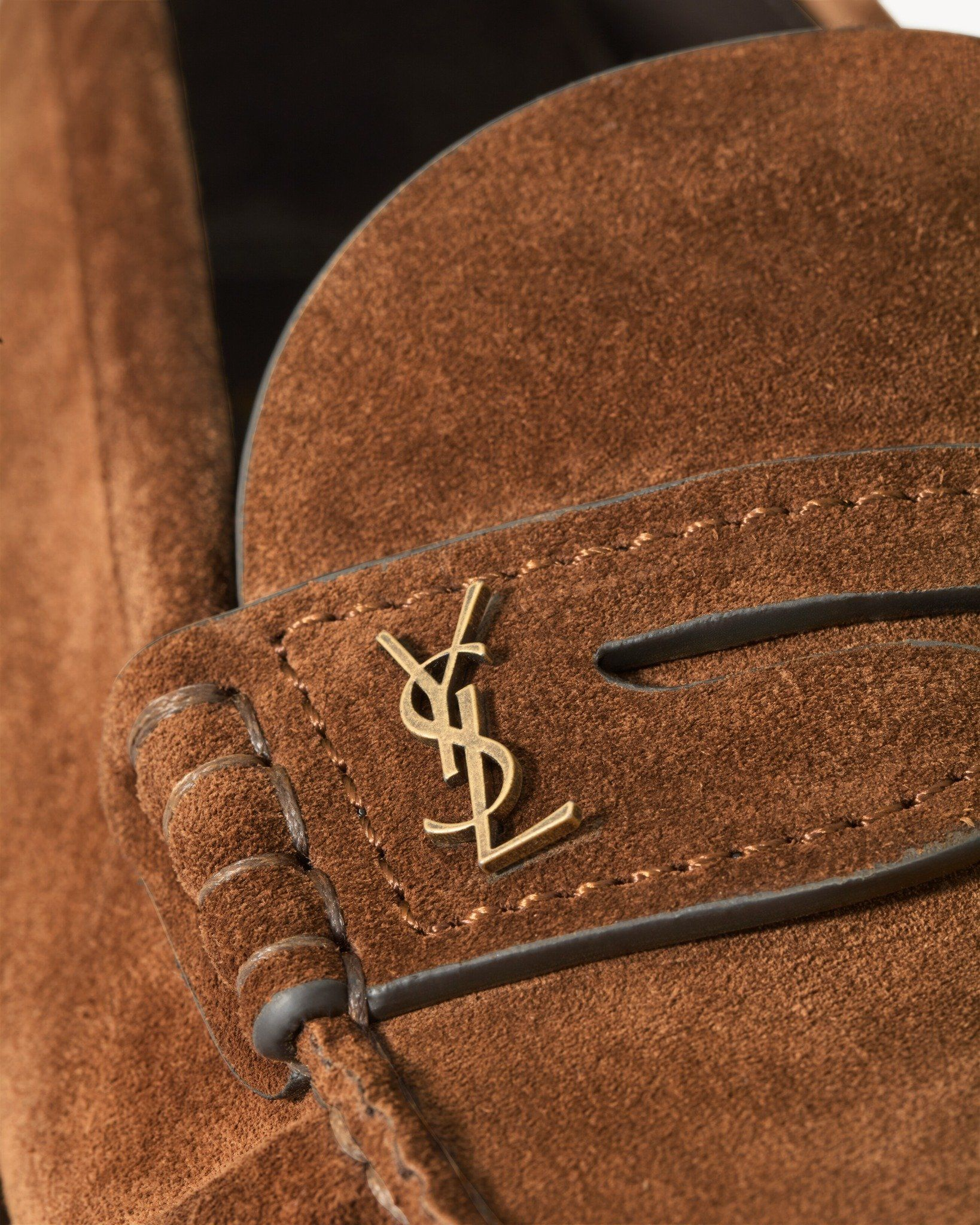 Giày Saint Laurent Loafers In Suede 'Snuff' 8211732OYAA2732 - Ảnh 4