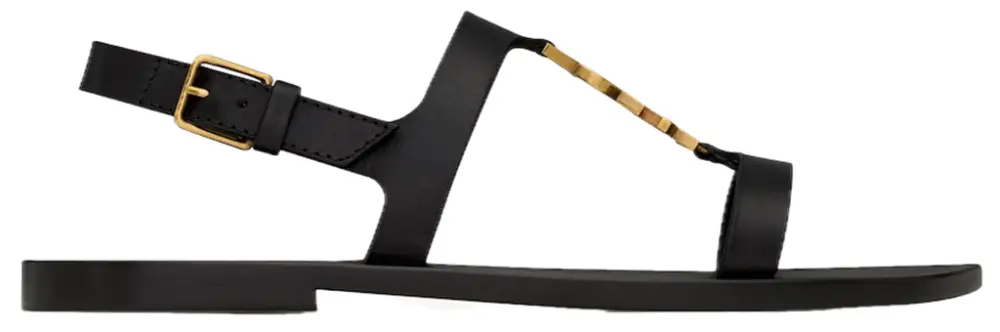 Dép Saint Laurent Cassandra Sandals 'Black' 818294DWEDD1000