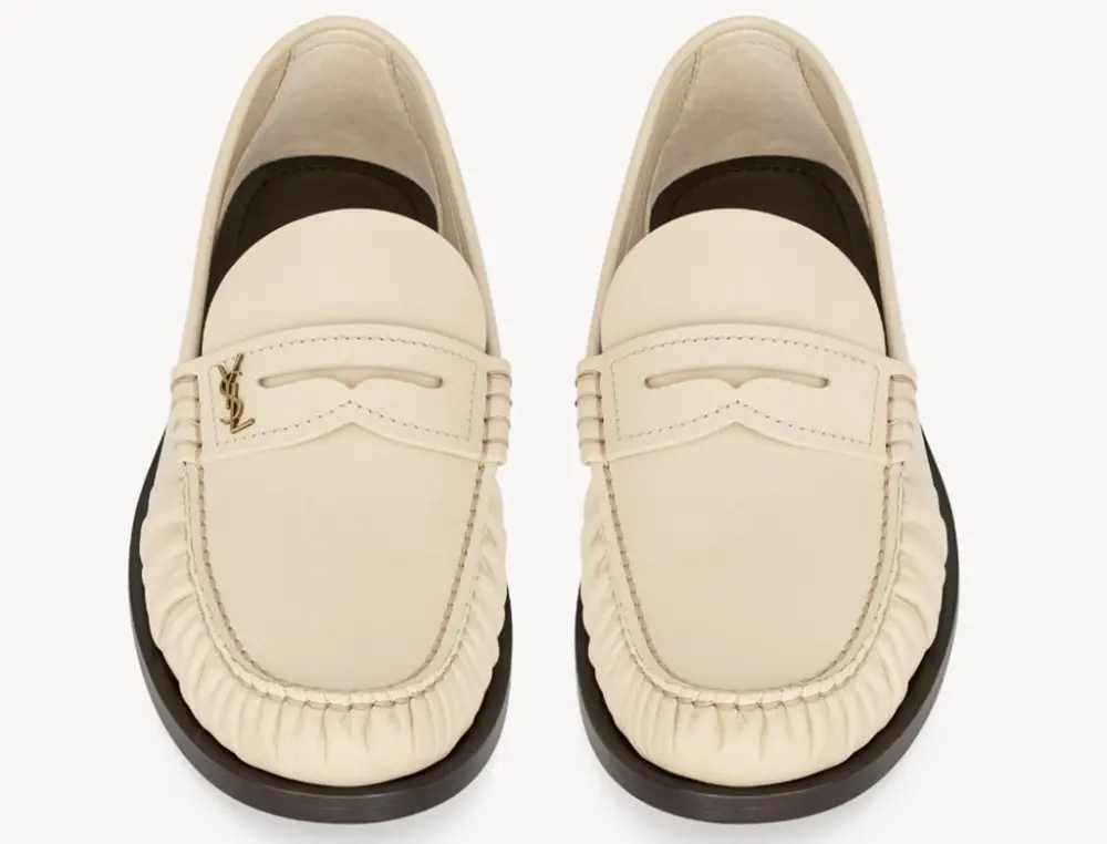 Alternative view of Giày Saint Laurent Loafers 'Marble White' 820648AAELH1001