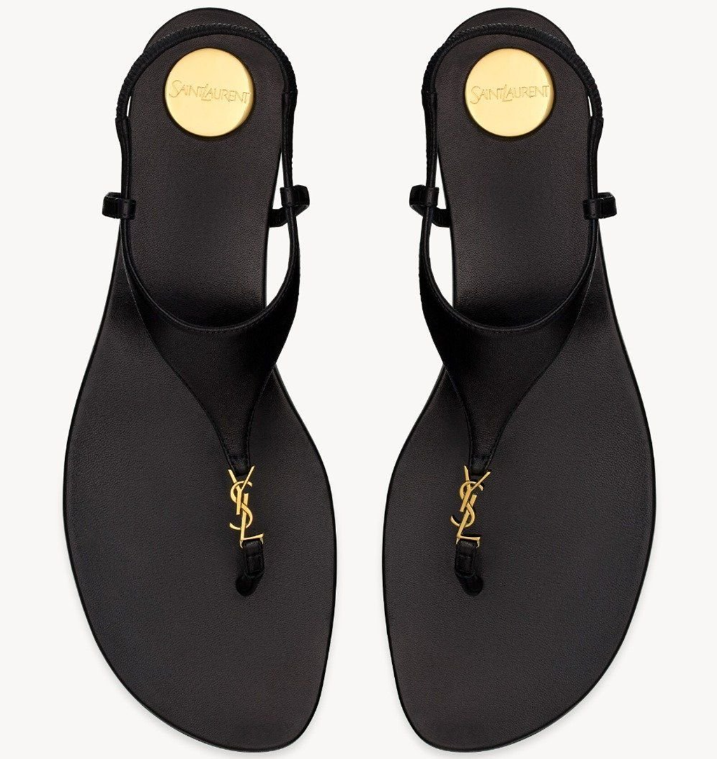 Alternative view of Dép Saint Laurent Cassandra Sandals 'Black' 818293AADF11000