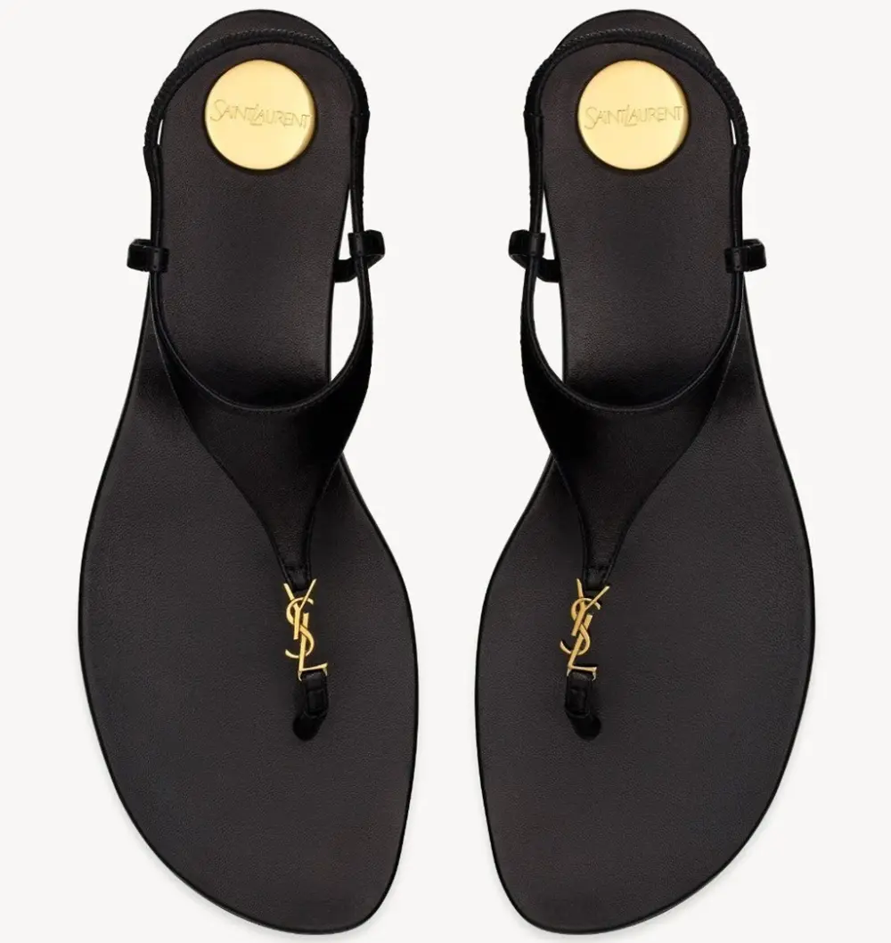 Alternative view of Dép Saint Laurent Cassandra Sandals 'Black' 818293AADF11000