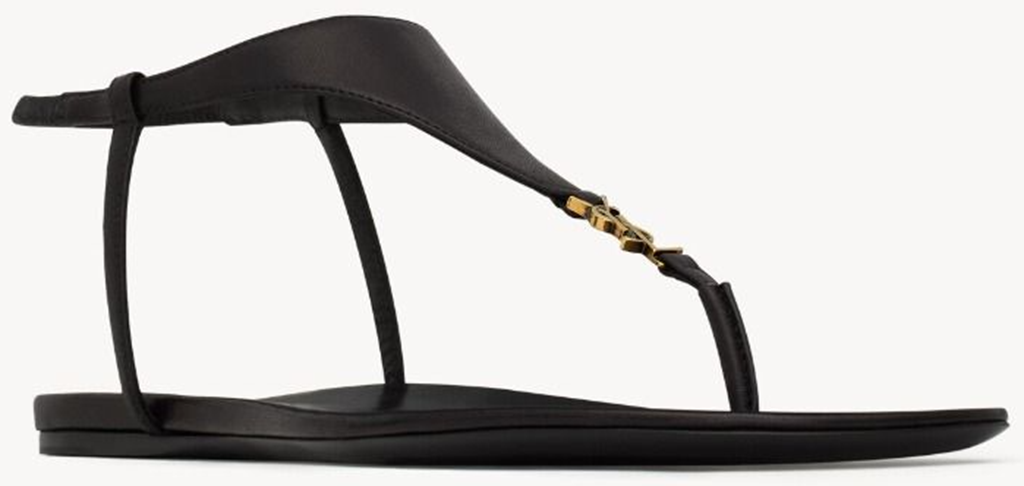 Dép Saint Laurent Cassandra Sandals 'Black' 818293AADF11000 - Ảnh 3