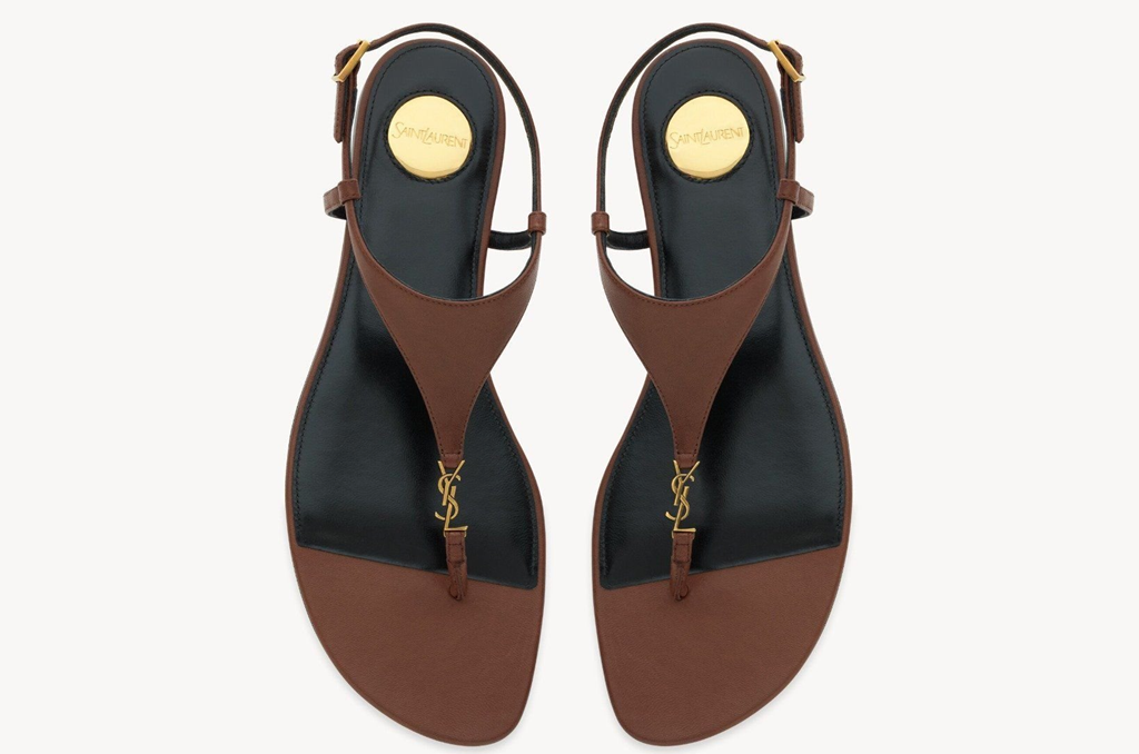 Alternative view of Dép Saint Laurent Cassandra Sandals 'Brown' 841570AADF02603