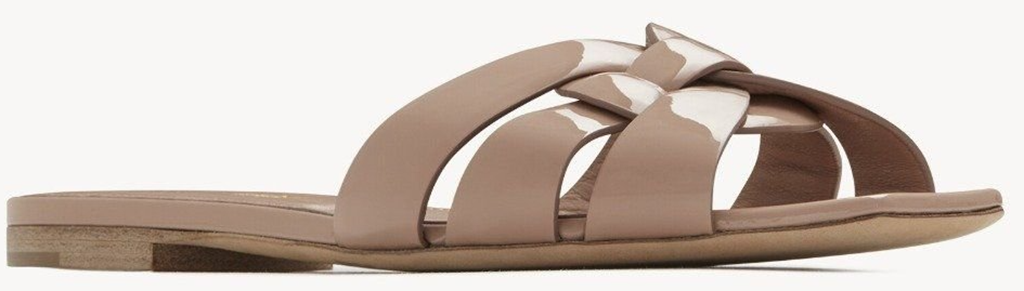 Dép Saint Laurent Tribute Mules 'Dark Pink' 571952B8I009935 - Ảnh 3