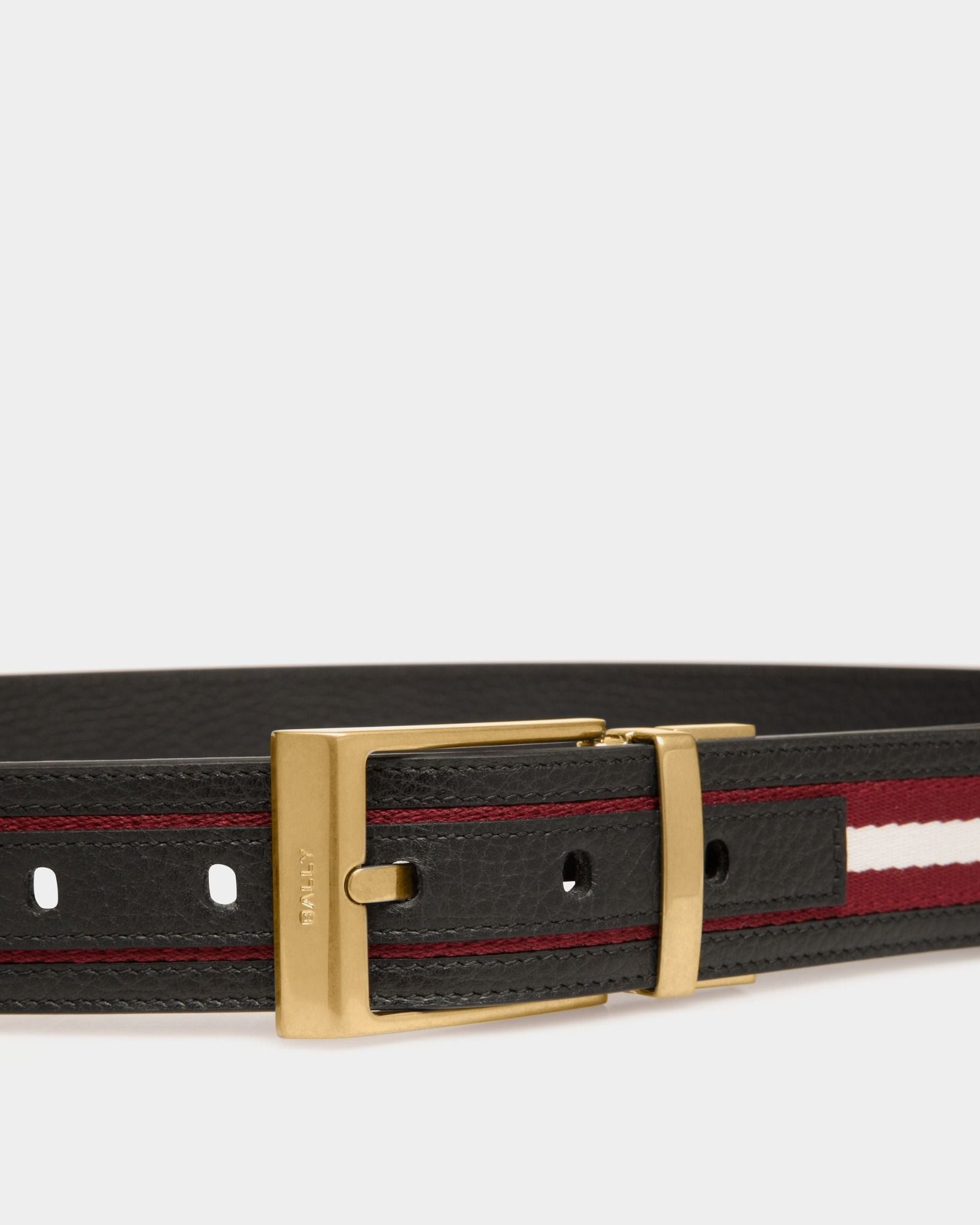 Thắt Lưng Bally Shiffie 35mm Reversible Belt 'Black Red' 6306659 - Ảnh 3