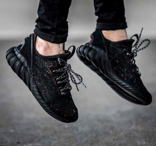 Giày Adidas Tubular Doom Sock Primeknit J 'Black' BZ0330 - Ảnh 3