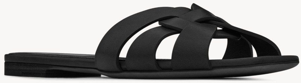 Dép Saint Laurent Tribute Mules 'Black' 571952BDA001000 - Ảnh 3