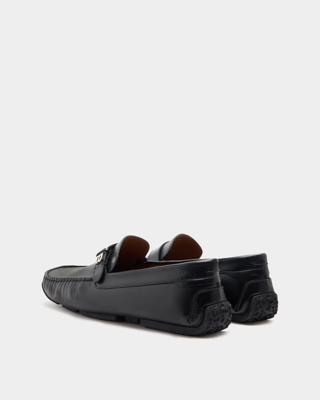 Giày Bally Pilot Driver Leather 'Black' 6311983 - Ảnh 4