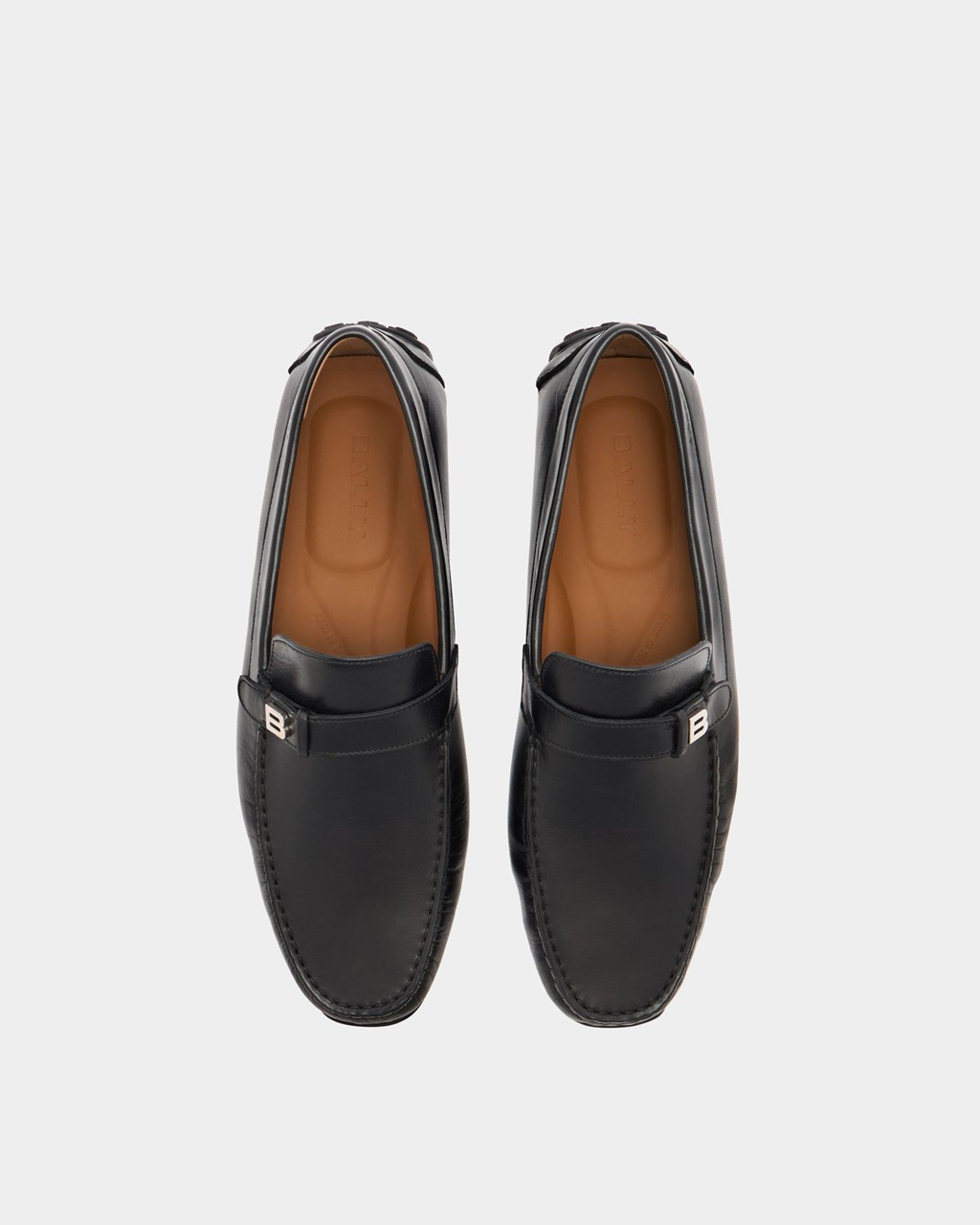 Giày Bally Pilot Driver Leather 'Black' 6311983 - Ảnh 5