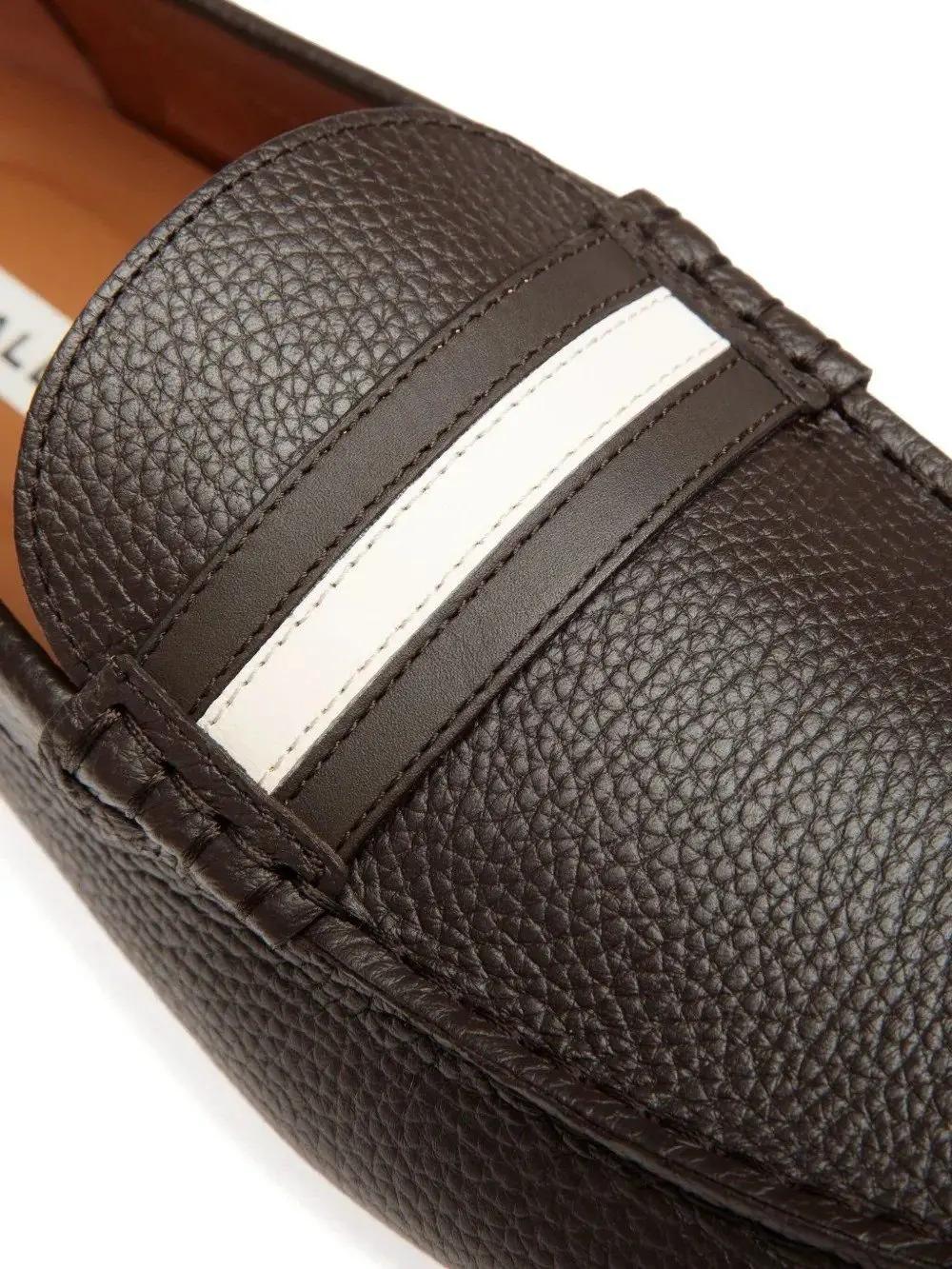 Giày Bally Karlos Grained Leather 'Brown' 6304974 - Ảnh 3