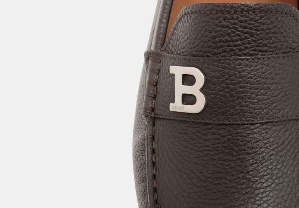 Giày Bally Driver Grained Leather 'Brown' 6301193 - Ảnh 4
