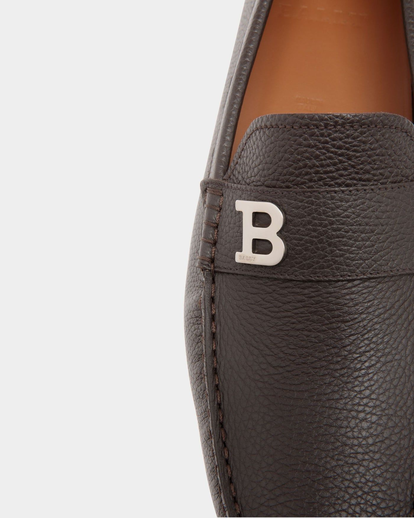 Giày Bally Driver Grained Leather 'Brown' 6301193 - Ảnh 5