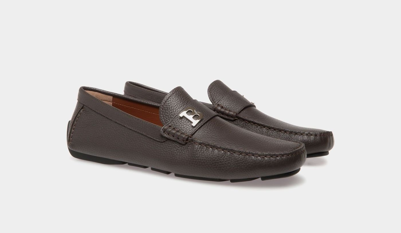 Alternative view of Giày Bally Driver Grained Leather 'Brown' 6301193