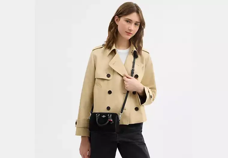 Túi Coach Mini Rowan With Cherry Charm ‘Silver’ CDC93-SVBK - Ảnh 7