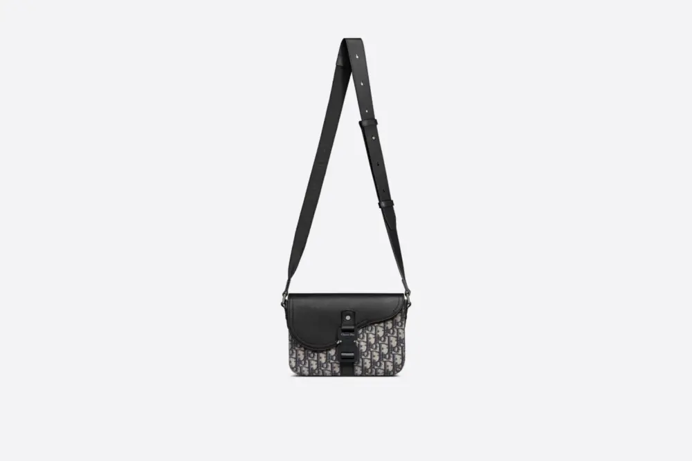 Túi Dior Mini Saddle Bag Strap ‘Beige Dior Grained’ 1ADPO049YKS-H27E - Ảnh 4