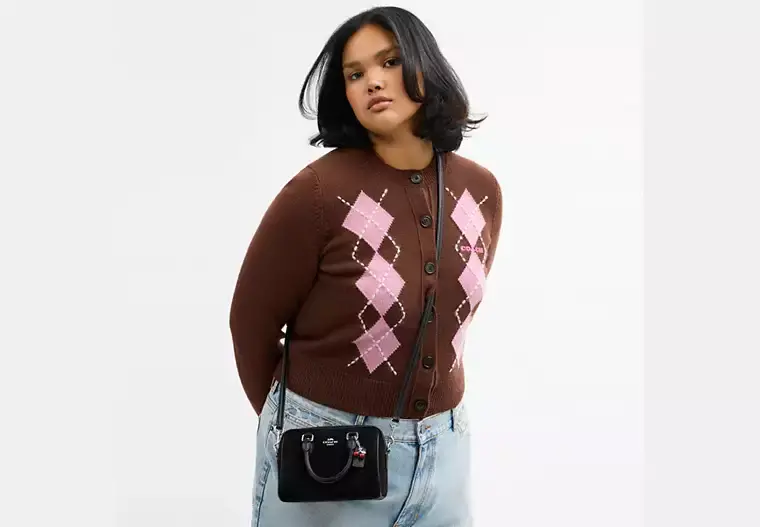 Túi Coach Mini Rowan With Cherry Charm ‘Silver’ CDC93-SVBK - Ảnh 6
