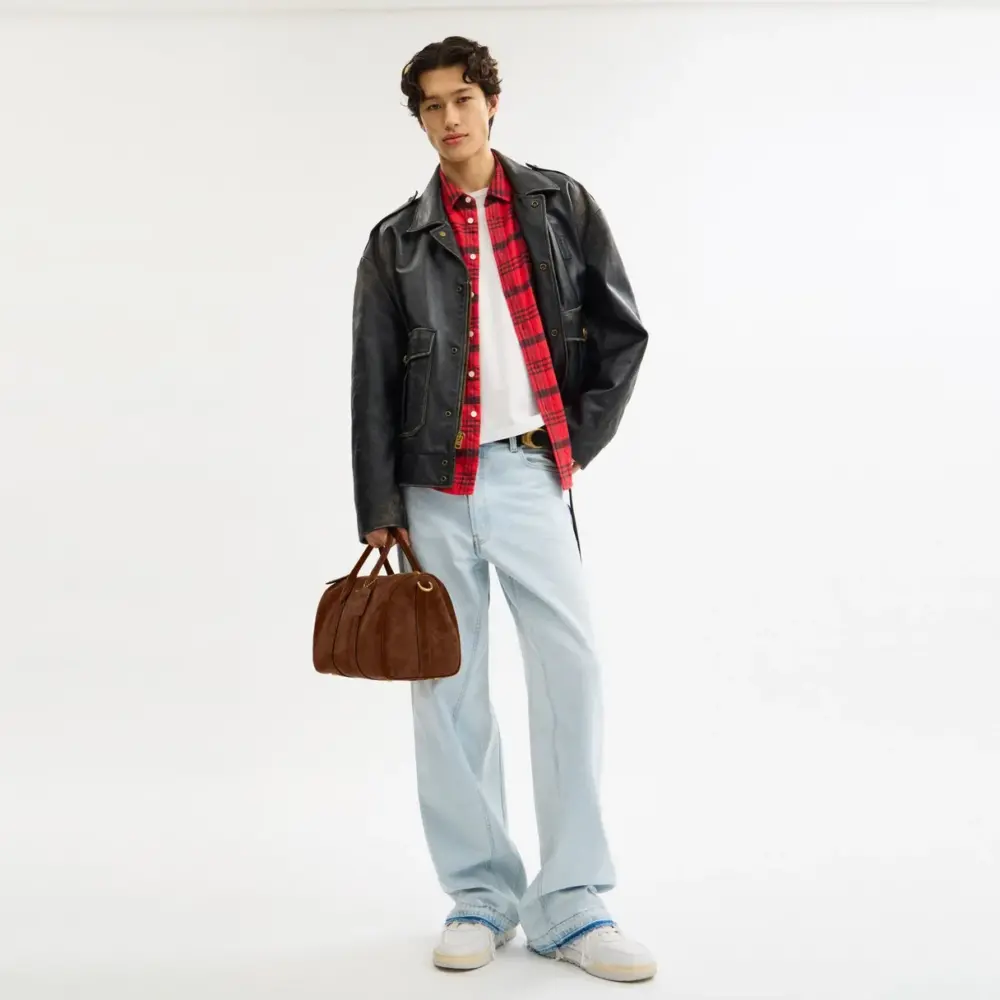 Túi Coach Compass Bag 35 ‘Brown’ CCW80-WBR - Ảnh 4