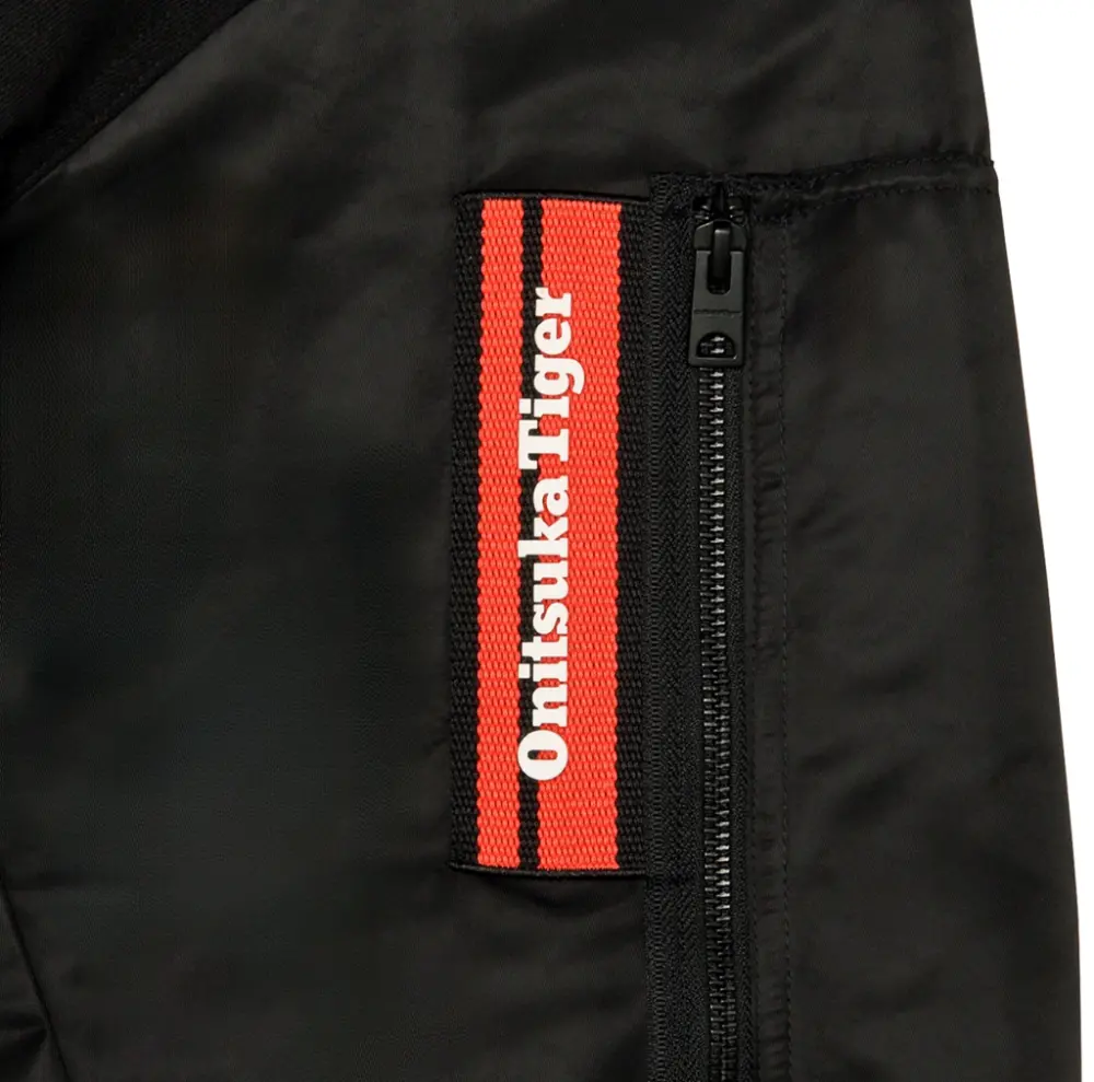 Áo Onitsuka Tiger Bomber Jacket 'Black' 2183B583-001 - Ảnh 4