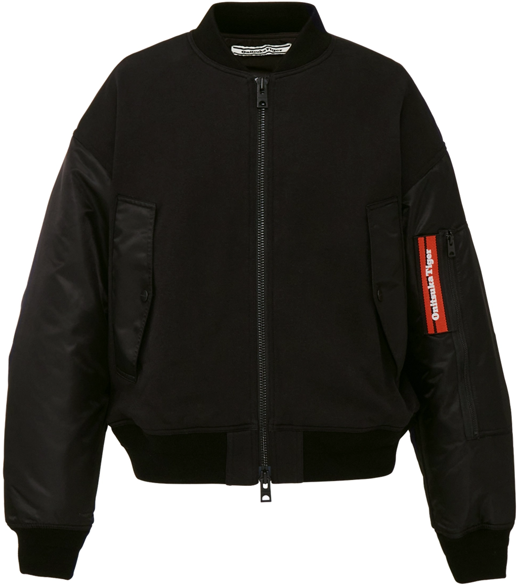 Áo Onitsuka Tiger Bomber Jacket Kaki 'Black' 2183B583-001