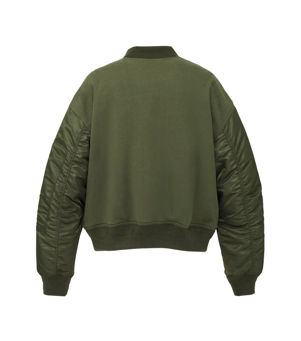 Áo Onitsuka Tiger Bomber Jacket 'Kaki' 2183B583-200 - Ảnh 3