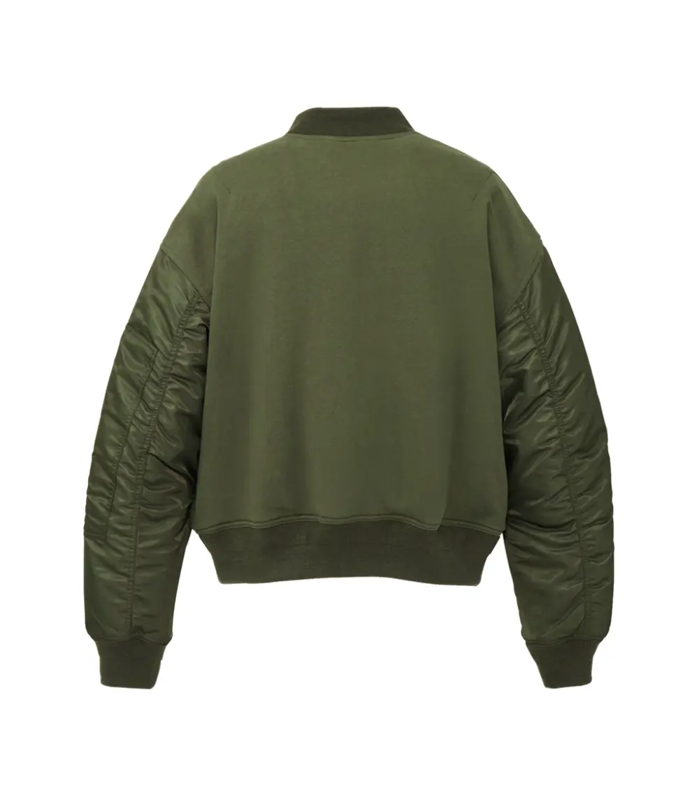 Áo Onitsuka Tiger Bomber Jacket 'Kaki' 2183B583-200 - Ảnh 3
