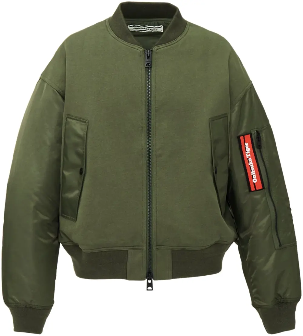 Áo Onitsuka Tiger Bomber Jacket 'Kaki' 2183B583-200