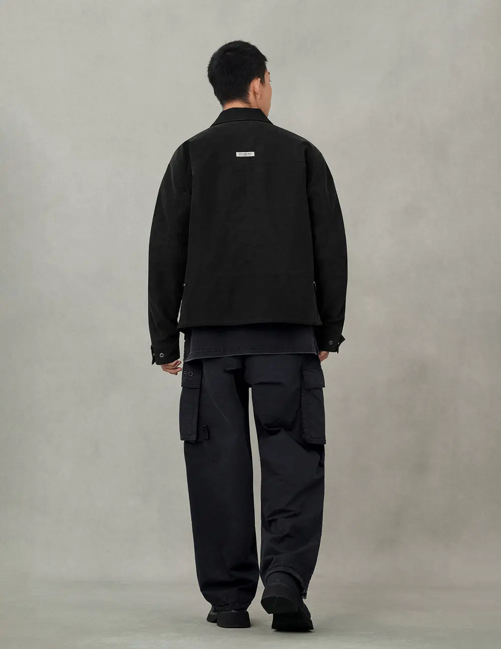 Áo Evisu Logo Embroidery Padded Work Jacket 'Black' 2EAGNM5JK5060RXCQ - Ảnh 4