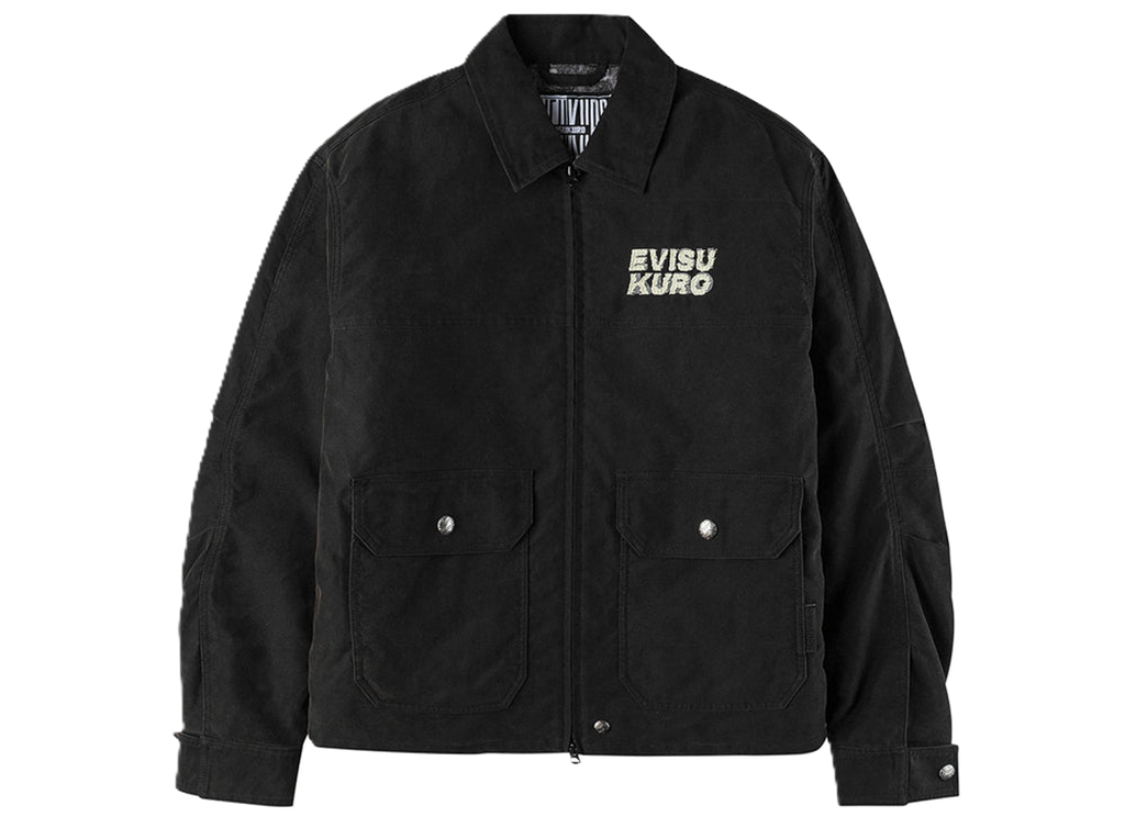 Áo Evisu Logo Embroidery Padded Work Jacket 'Black' 2EAGNM5JK5060RXCQ