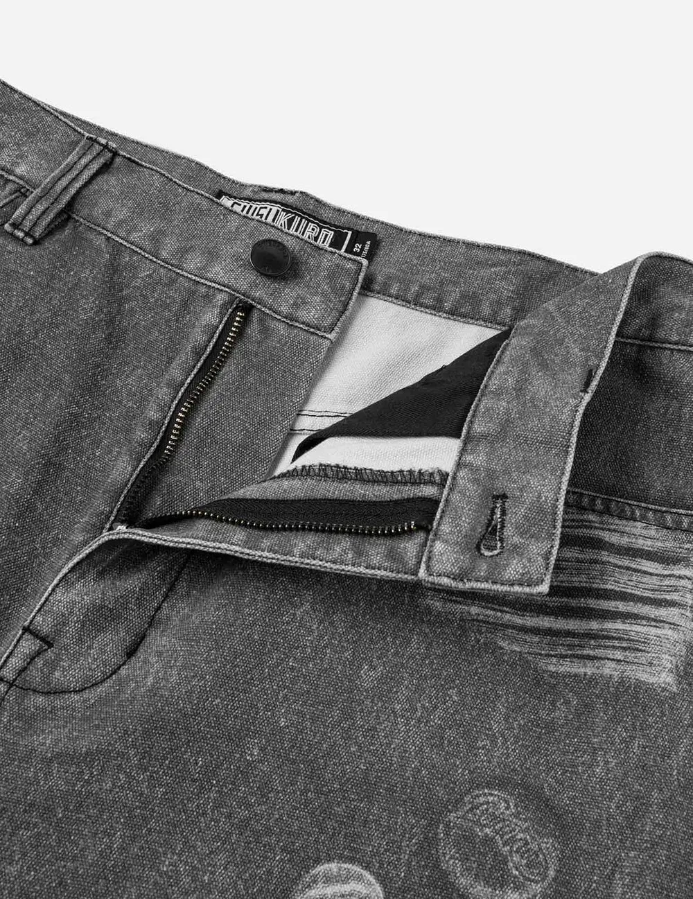 Alternative view of Quần Evisu Distressed Print Pants 'Black' 2EAGNM5PT5067RXCT
