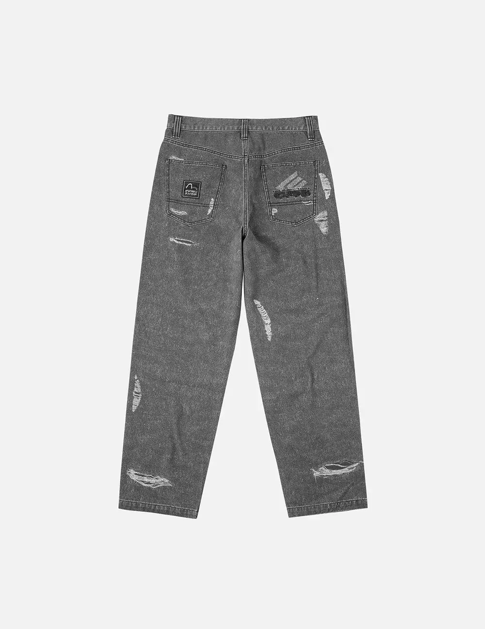 Quần Evisu Distressed Print Pants 'Black' 2EAGNM5PT5067RXCT - Ảnh 5