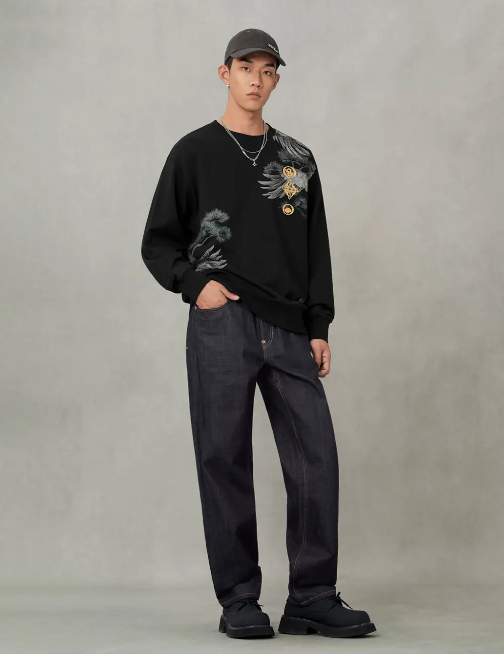 Quần Evisu Handbrush Daicock Print with Wave Embroidery Jeans 'Indigo' 2EAHTM5JE106730DN - Ảnh 3