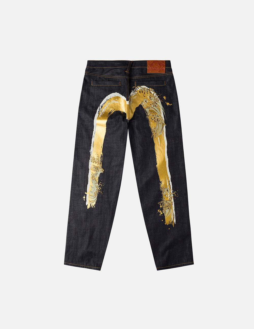 Alternative view of Quần Evisu Handbrush Daicock Print with Wave Embroidery Jeans 'Indigo' 2EAHTM5JE106730DN
