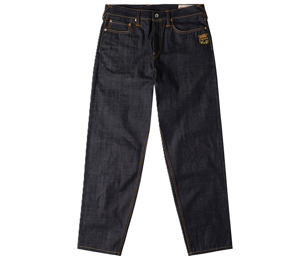 Quần Evisu Handbrush Daicock Print with Wave Embroidery Jeans 'Indigo' 2EAHTM5JE106730DN
