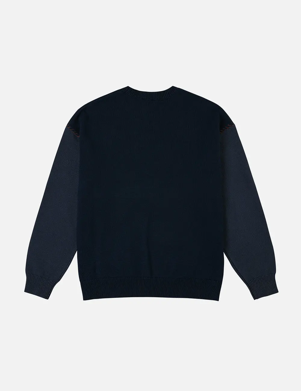 Áo Evisu Skull and Seagull Jacquard Color-Blocking Knit Sweater 'Navy' 2EAHTM5SR7022OSAC - Ảnh 5