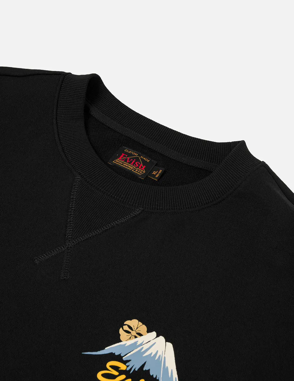 Áo Evisu Godhead Lion Dance Daicock Print Sweatshirt 'Black' 2EAHTM5SW1134LFCT - Ảnh 5