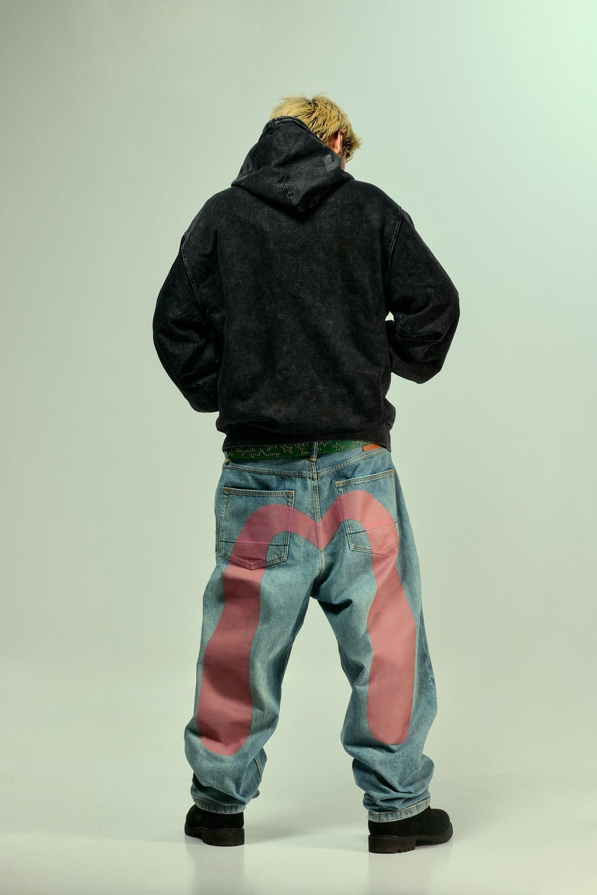 Áo Evisu x Icecream Seagull Zip-Up Hoodie 'Black' 2EAICM5SW7026OSCT - Ảnh 3