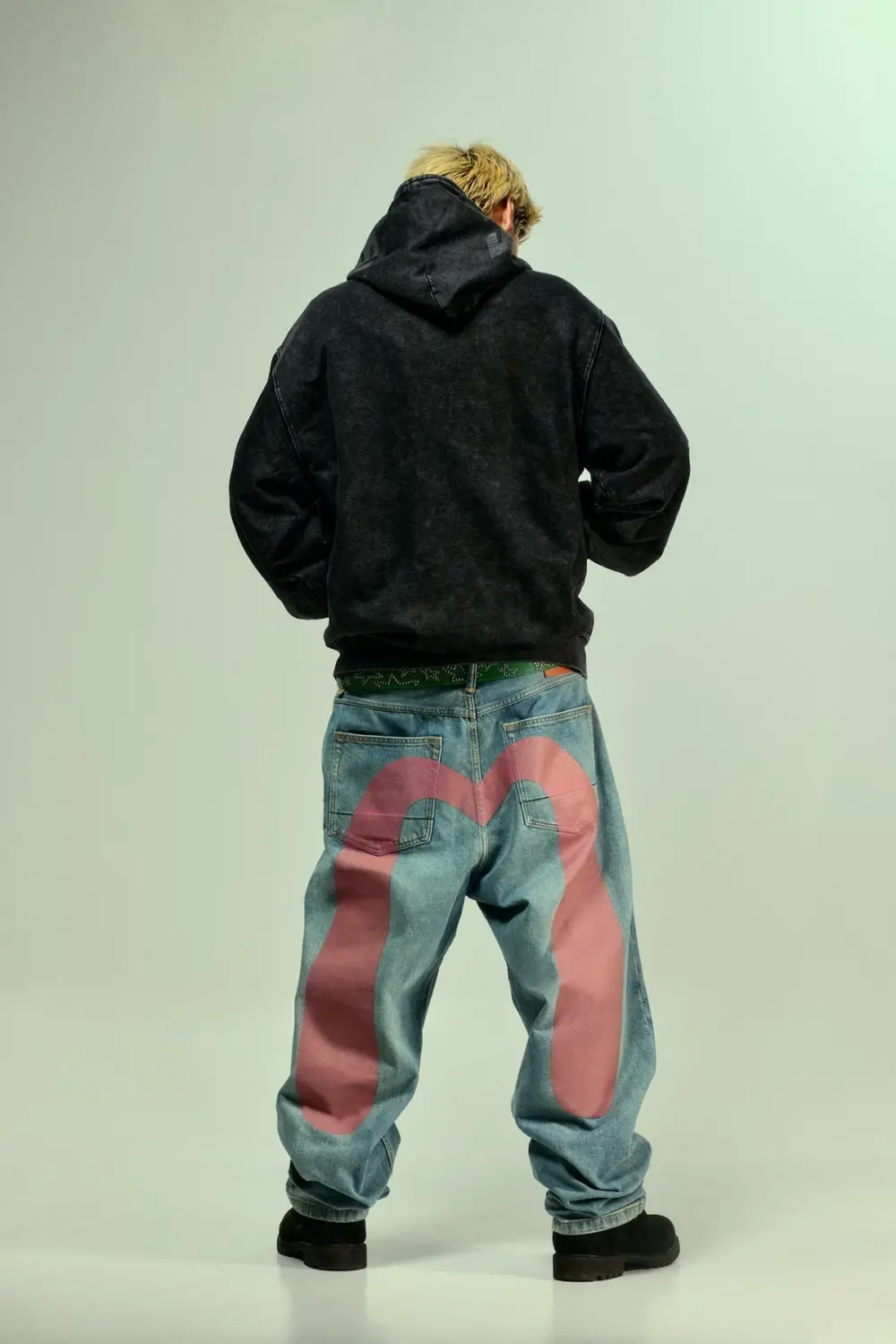 Áo Evisu x Icecream Seagull Zip-Up Hoodie 'Black' 2EAICM5SW7026OSCT - Ảnh 3